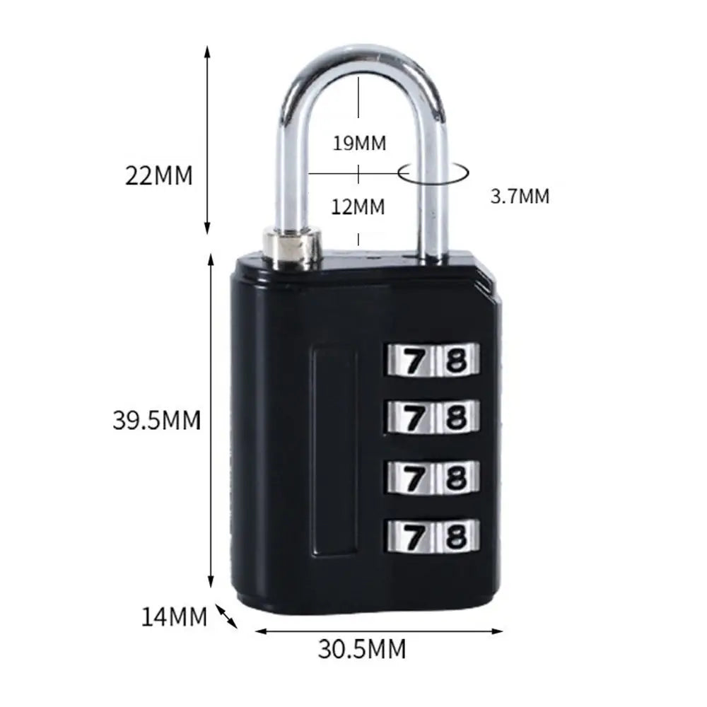 2 Pcs 4 Digit Combination Padlock