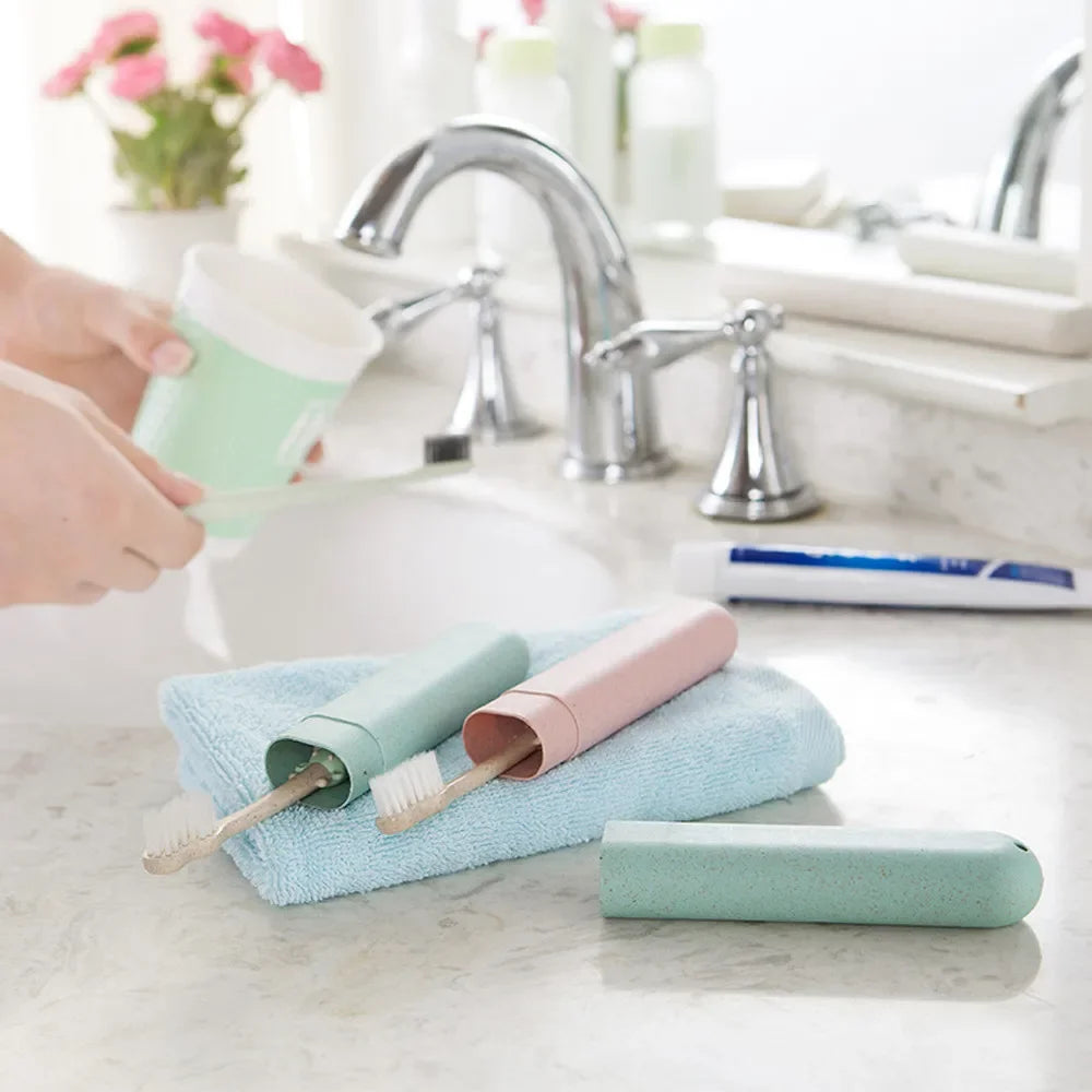 2Pcs Portable Toothbrush Case